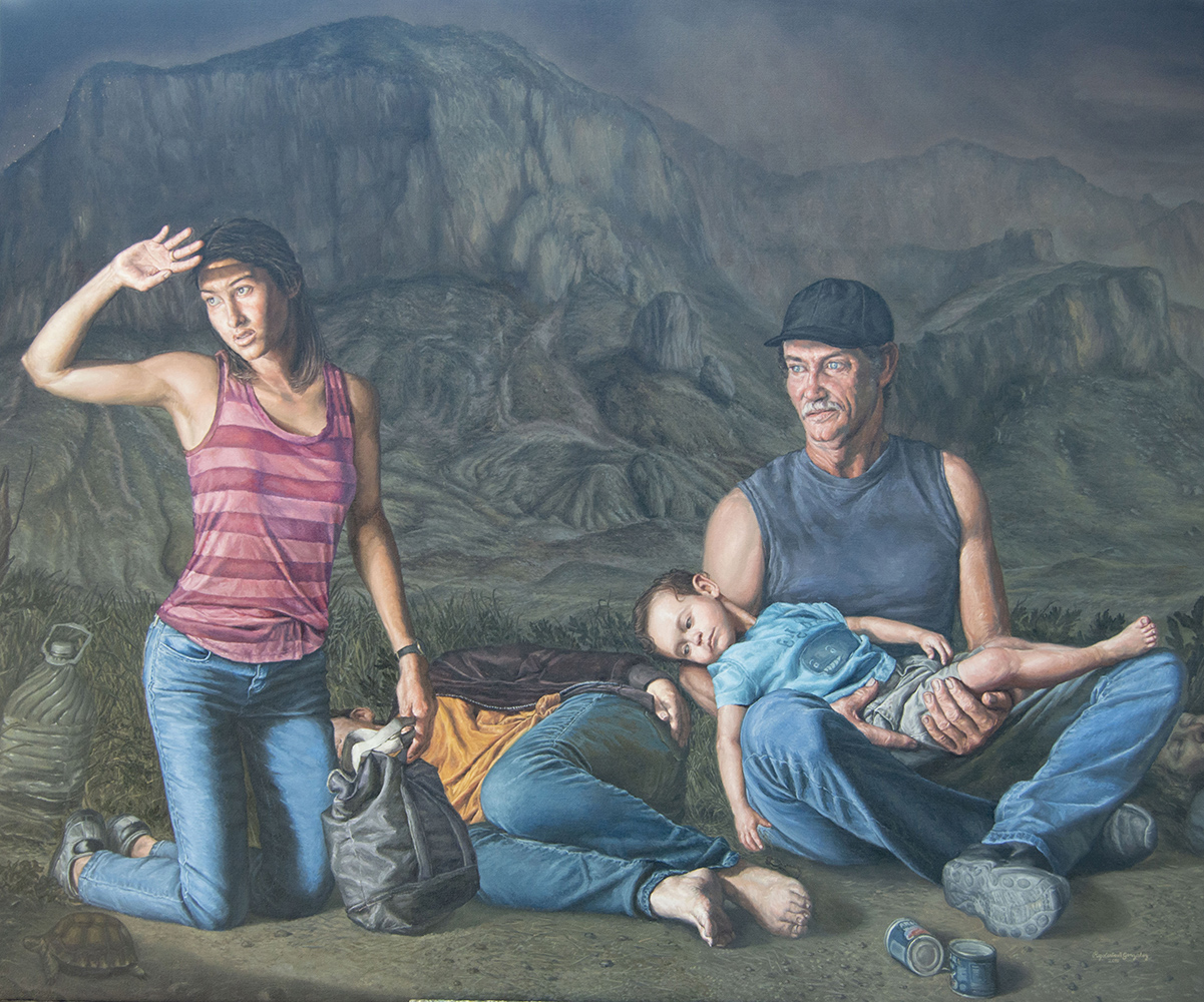 The Rest on the Flight to Egypt, 2019 - Oil on linen - 5 x 6 ft