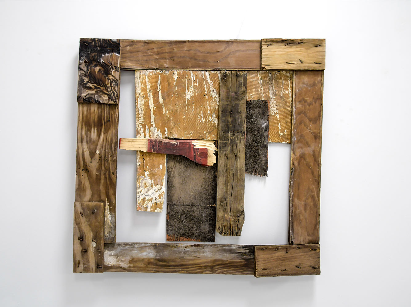  Pedazo  3, 2018 - Wood Collage - 45.5 x 47 in