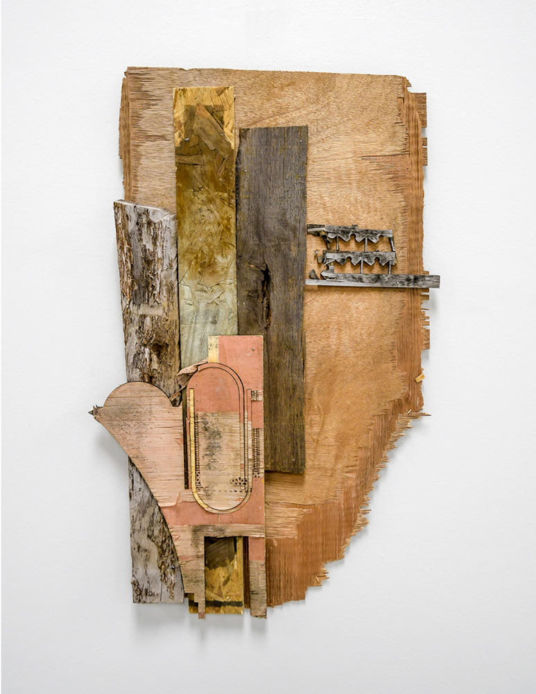 Pedazo 5, 2018 - Wood Collage - 29 in x 18.5 in