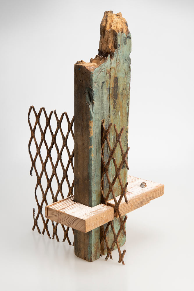 Warnes III, 2019 - Assemblage (found metal and wood) - 15 in x 13 in x 4 in