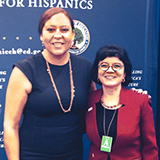 Dr. Marie Mora (at right), associate vice provost for Faculty Diversity and professor of economics at UTRGV, is shown here in Washington, D.C., with Alejandra Ceja, director of the White House Initiative on Educational Excellence for Hispanics