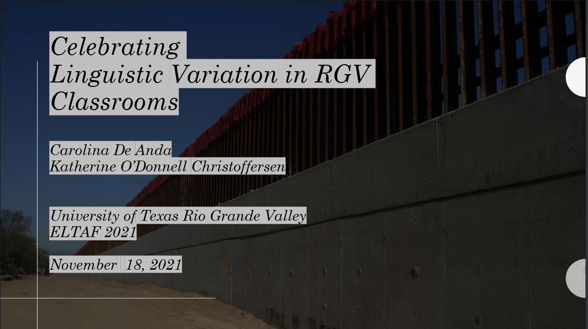 celebrating linguistic variation in rgv classrooms