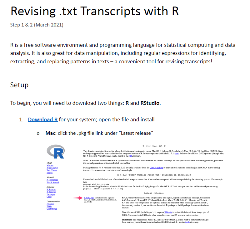 Revising Stream Transcripts to WEBVTT with R post content graphic.
