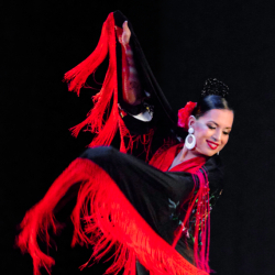 ballet espanol dancer wearing red 