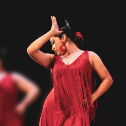 ballet espanol dancer wearing red