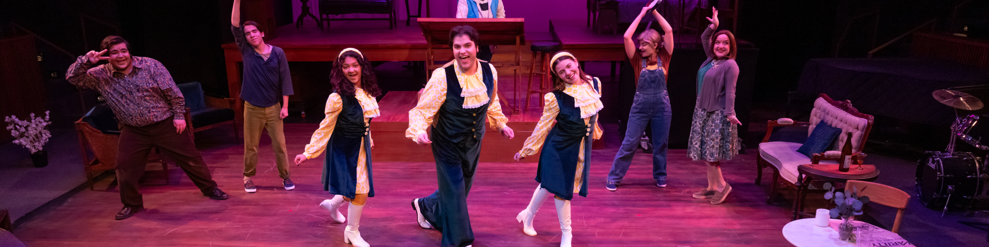 Students perform on stage as part of UTRGV Theatre