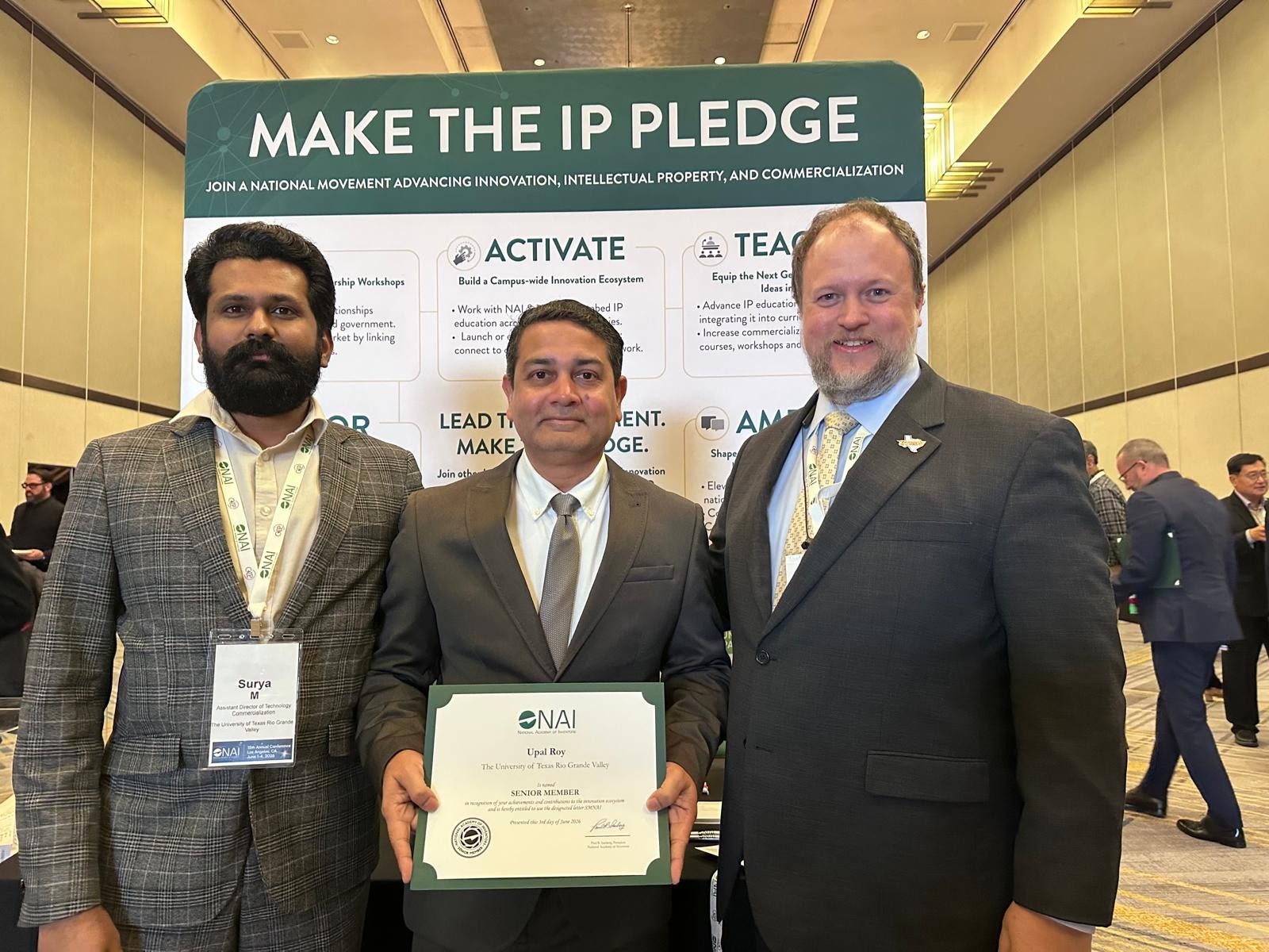 Congratulations Dr. Upal Roy for being recognized as a Senior Member of the National Academy of Inventors (NAI)!