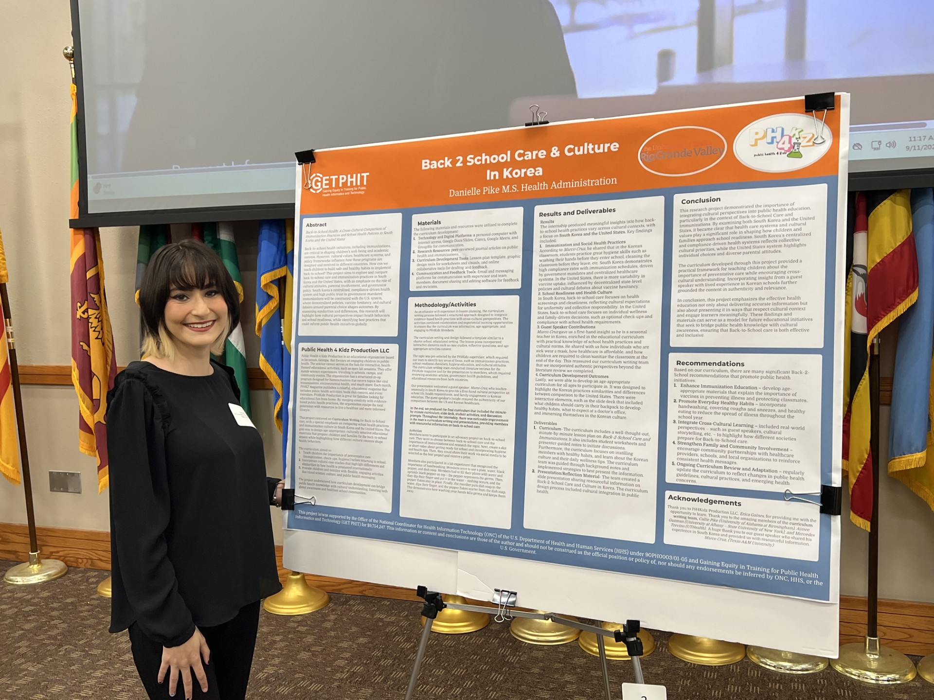 Danielle Pike presenting on "Back 2 School Care & Culture in Korea"