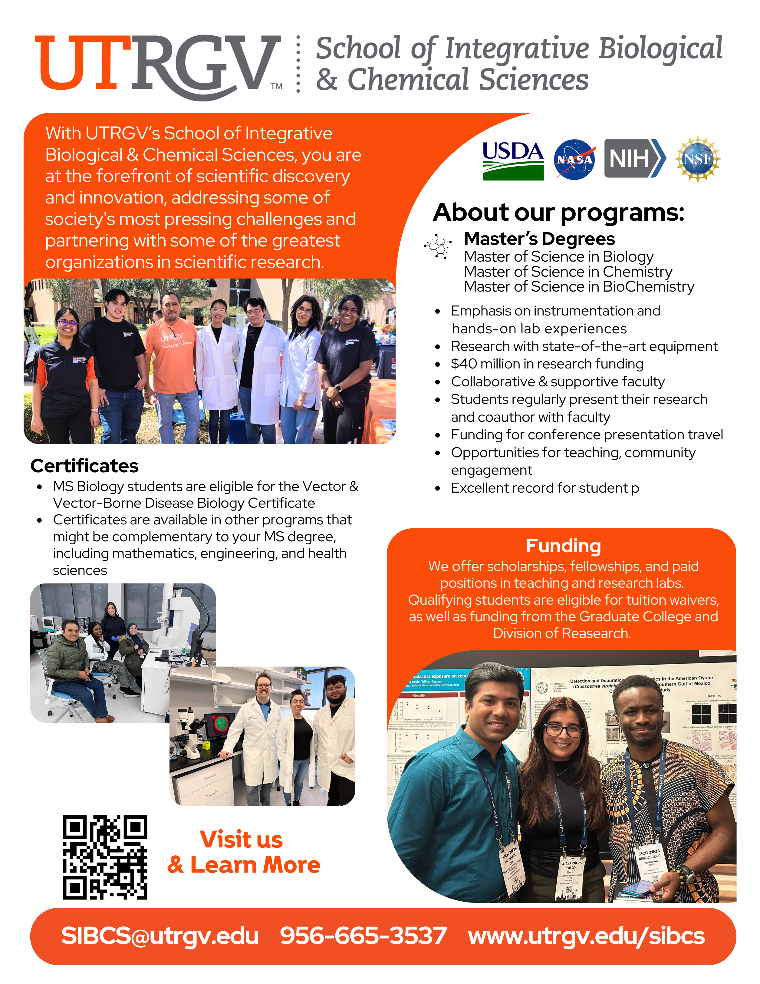 Image of UTRGV SIBCS programs