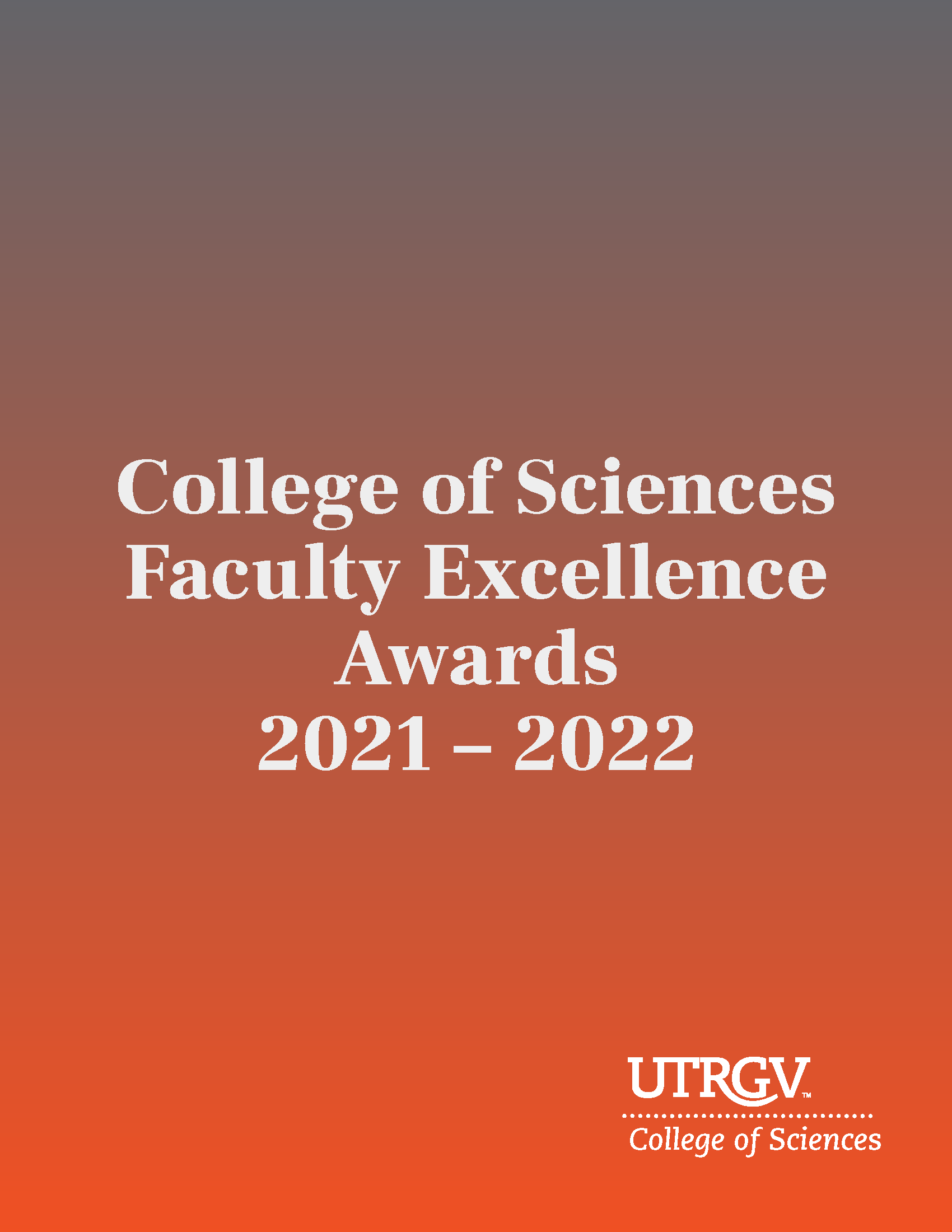 COS 2021 to 2022 Faculty Excellence Awards Booklet