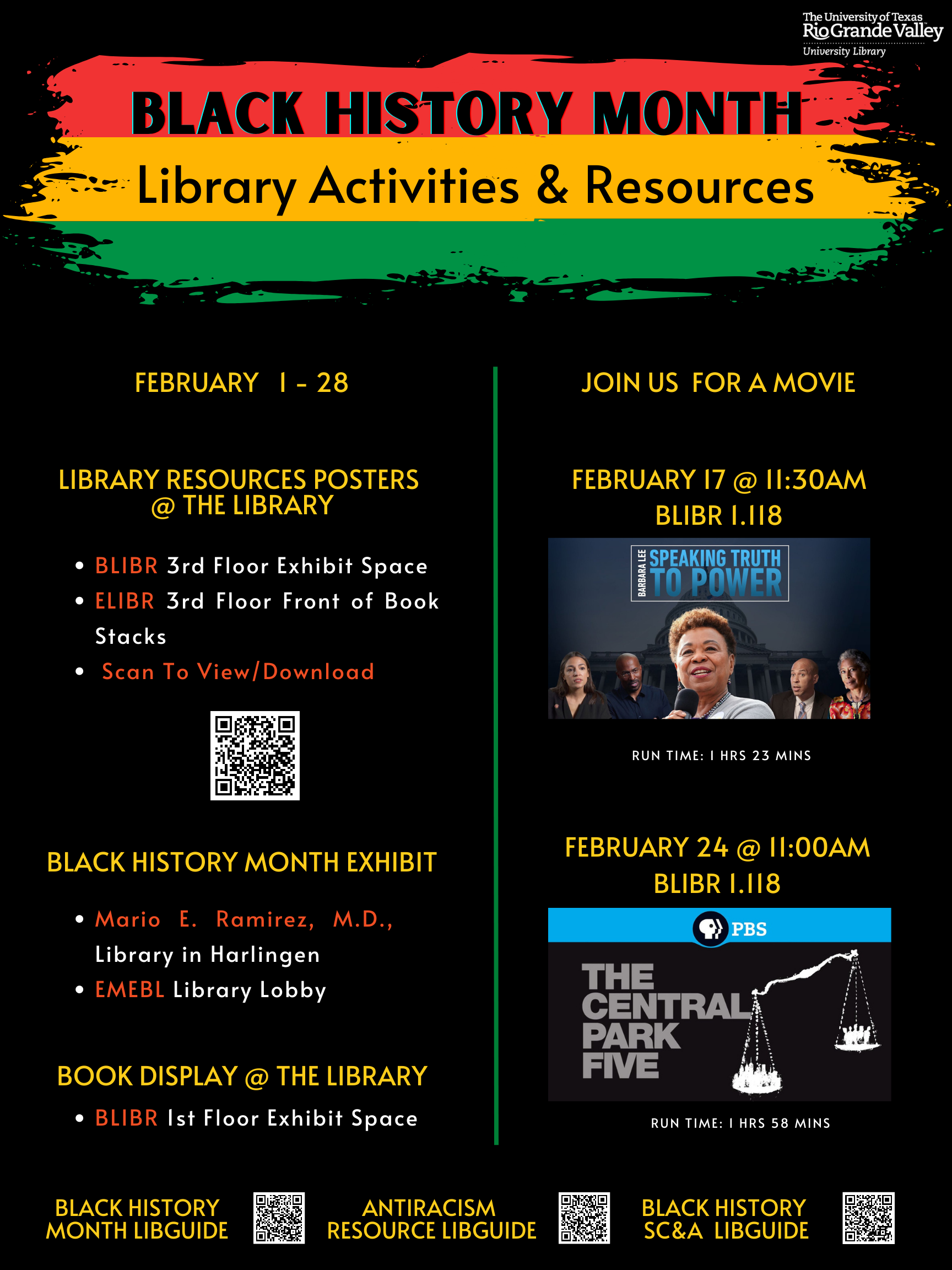 Black History month Library activities & resources