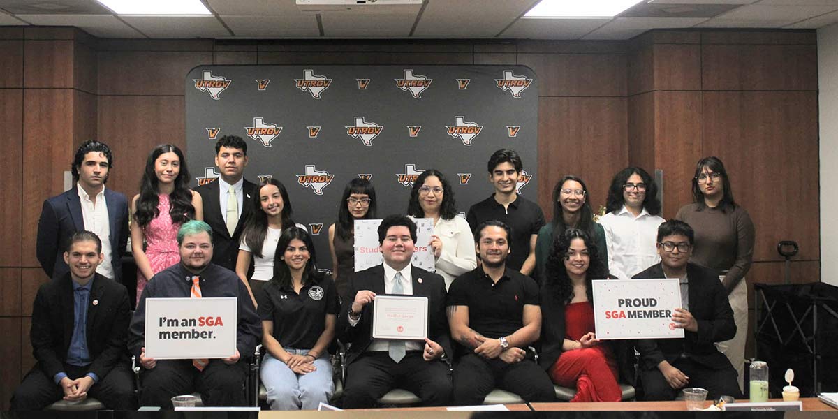 SGA members posing for a photo.