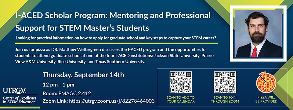 I-ACED Scholar Program: Mentoring and Professional Support for STEM Master's Students 