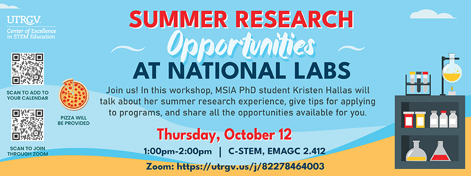 Summer Research Opportunities at National Labs