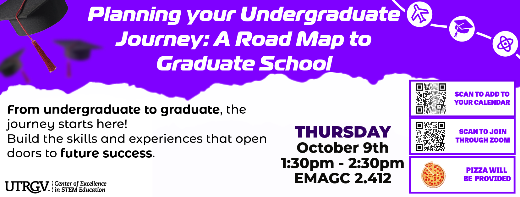 Planning you Undergraduate Journey; A Road Map to Graduate School Thursday October 9