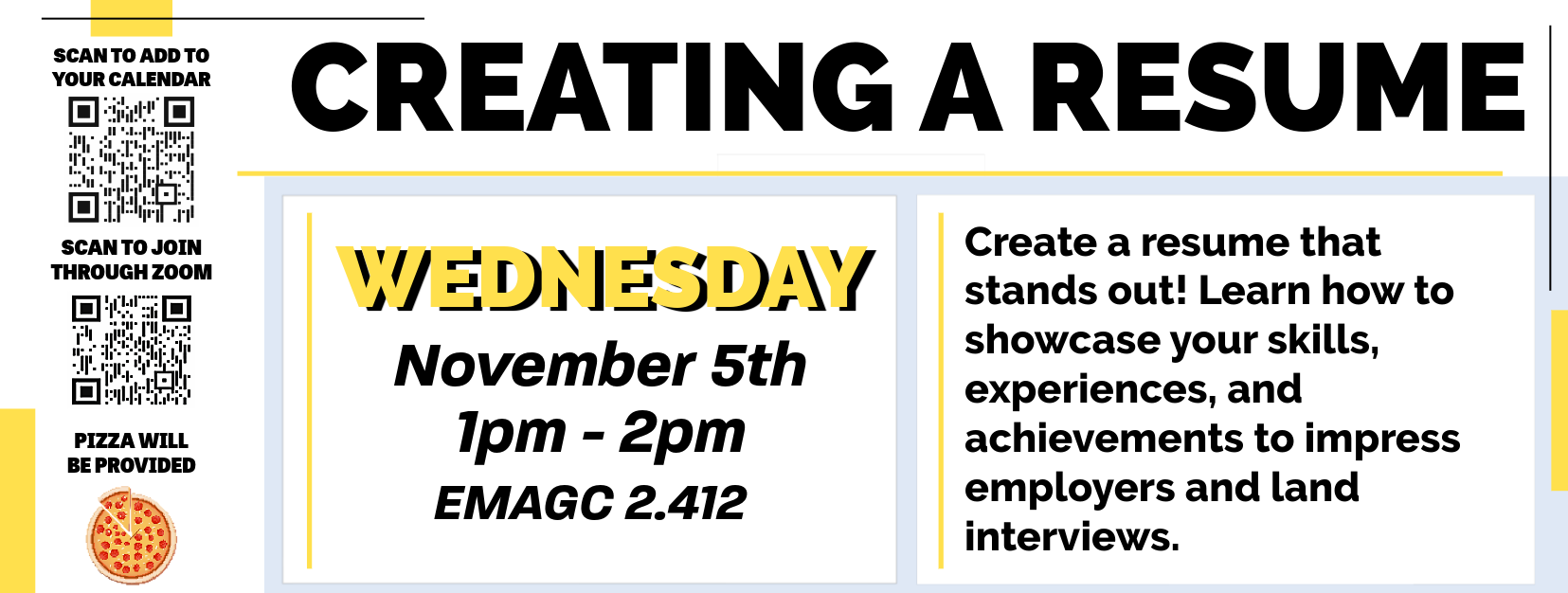 Creating a Resume Wednesday November 5