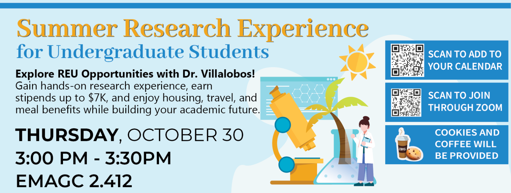 Summer Research Experience for Undergraduate Students Thursday October 30