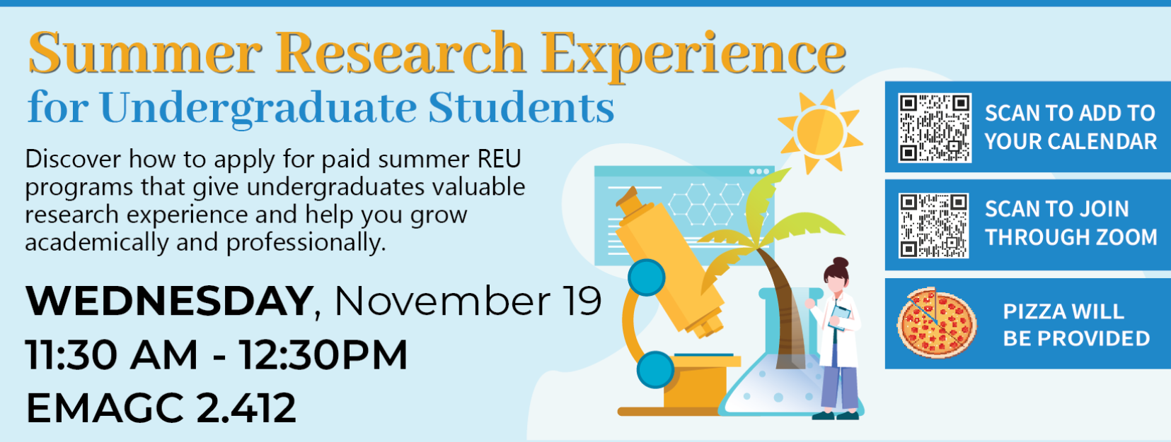 Summer Research Experience for Undergraduate Students Wednesday November 19