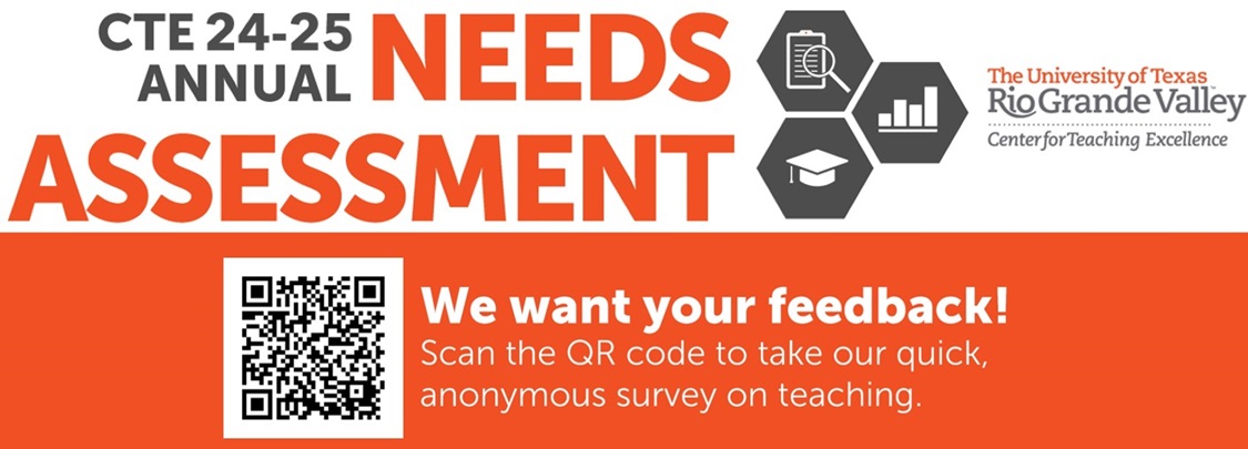 CTE 24-25 Needs assessment - We want your feedback, scan the QR code to take our quick anonymous survey on teaching   