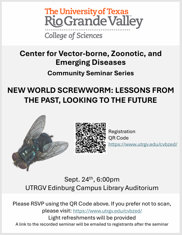 Community Seminar Flyer Screwworm Fall 2026
