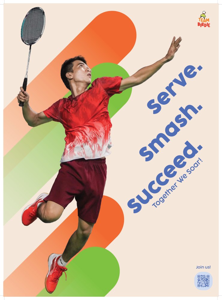 serve. smash. succeed.  