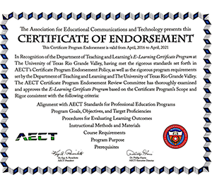 certificate of endorsement