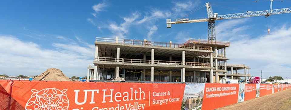 Construction equipment at UTRGV site.