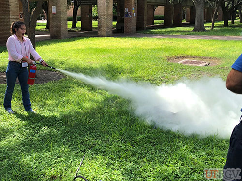 Various student organizations attend Fire Extinguisher Training at LEAD Conference, Saturday, September 29, 2018