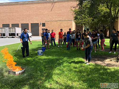 Various student organizations attend Fire Extinguisher Training at LEAD Conference, Saturday, September 29, 2018