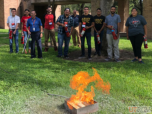 Various student organizations attend Fire Extinguisher Training at LEAD Conference, Saturday, September 29, 2018