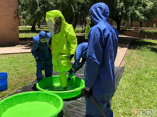 Decontamination of Level A Suit, HAZWOPER Training, May 21, 2018