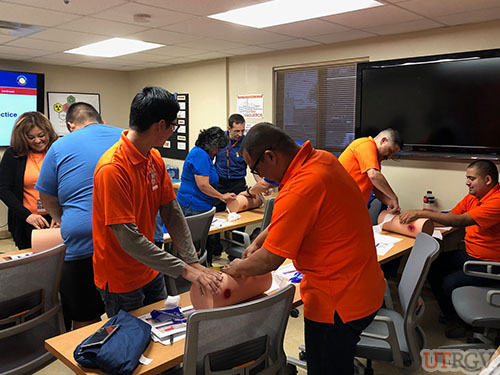 Hands-on practice, Stop the Bleed Training.