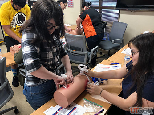 Packing a wound, Stop the Bleed Training.