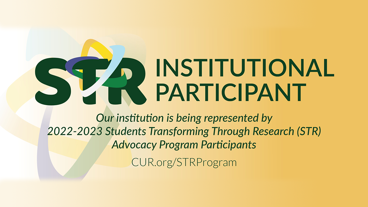 We're proud to be represented by Truc Le, Mario Gil and Kristi Lopez at CUR 2022 Students Transforming Through Research!