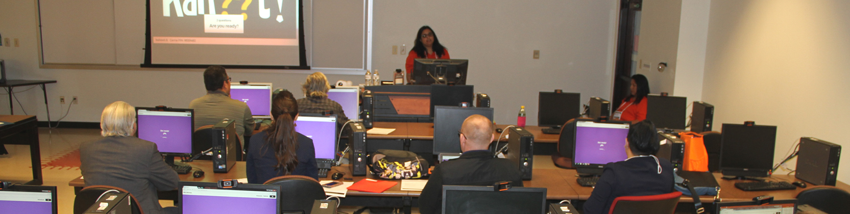 Attendees engaging in a Kahoot game.