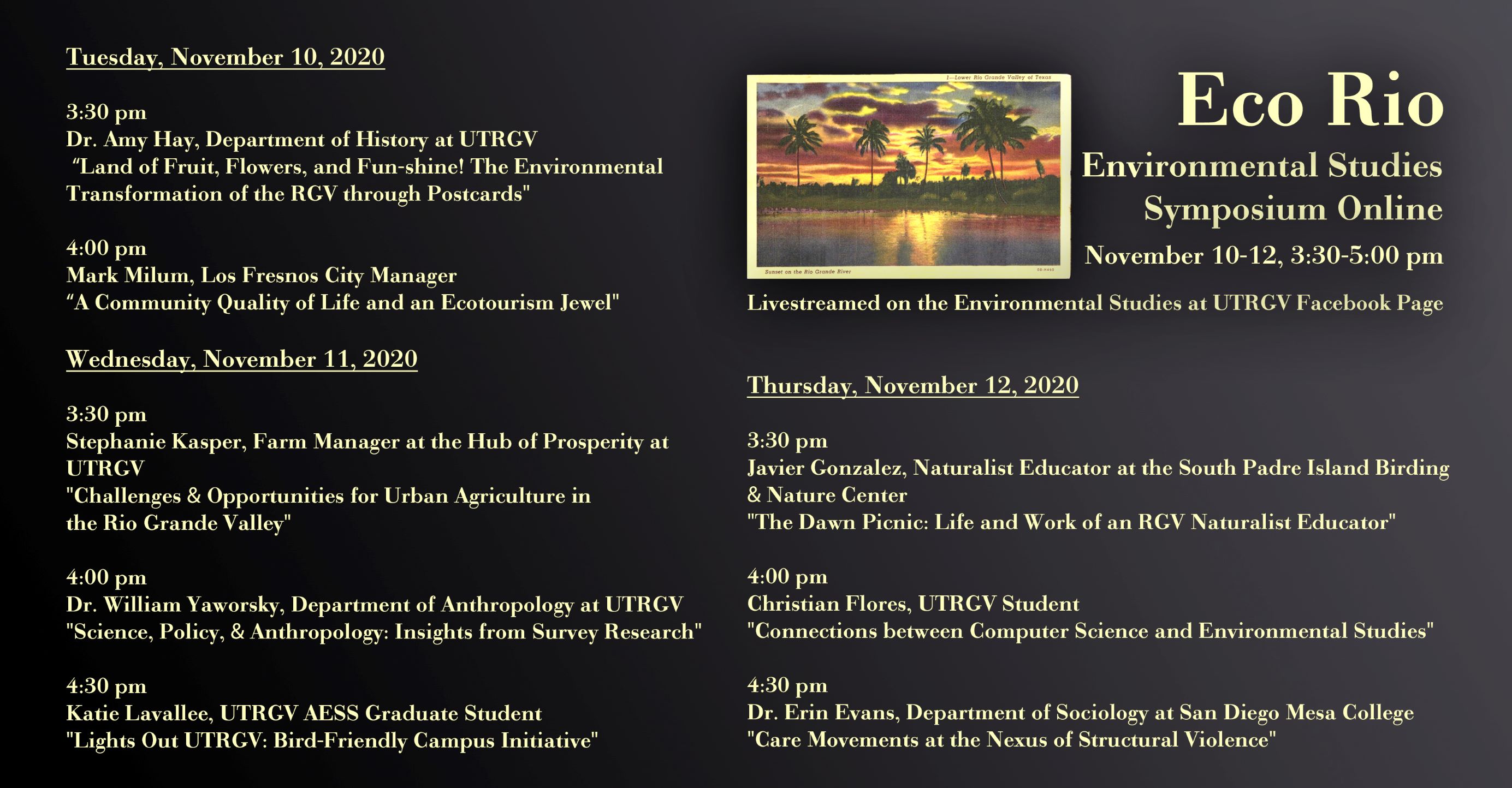 eco rio schedule 2020