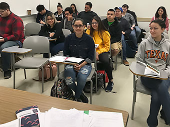 Film Studies students in classroom