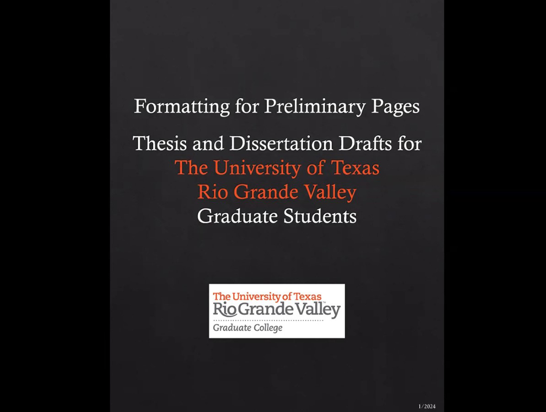 utrgv thesis and dissertation