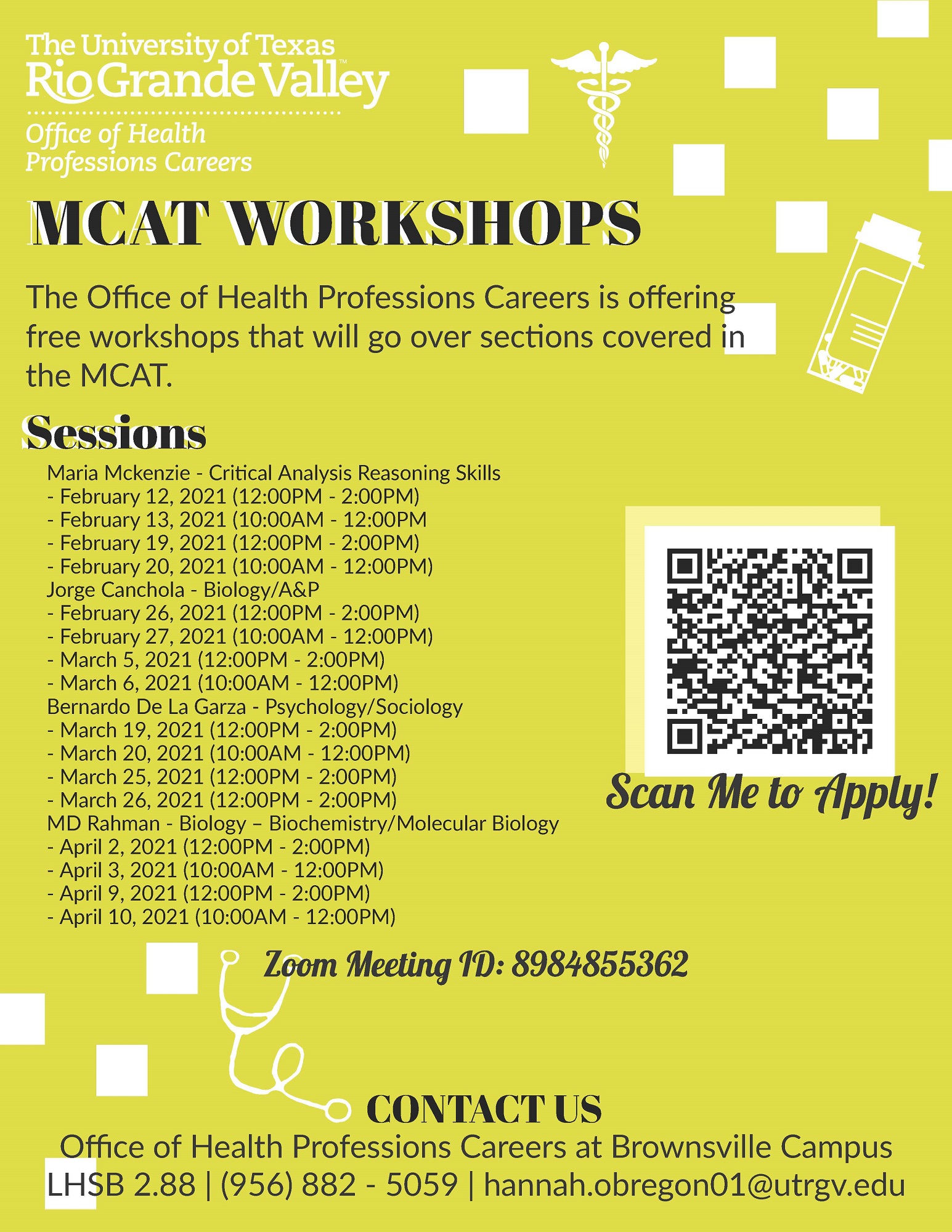 MCAT workshops