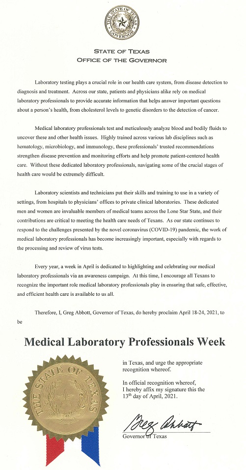 Medical Laboratory Professionals Week