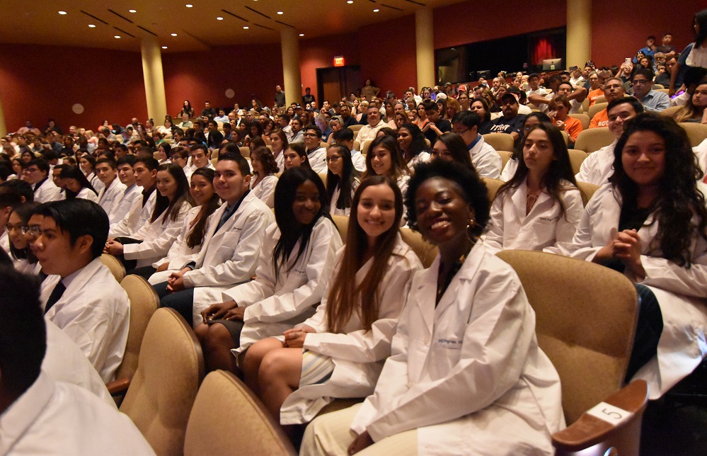BMED White coat ceremony students inside performing arts center