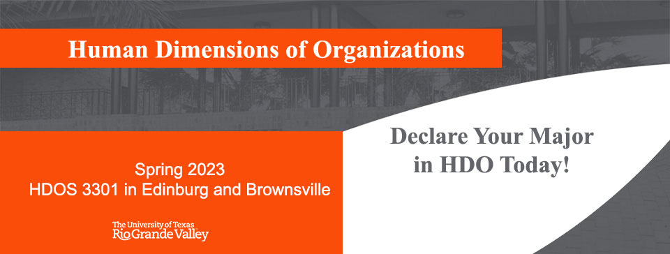 Spring 2023, HDOS 3301, Declare your major in HDO today! Page Banner 