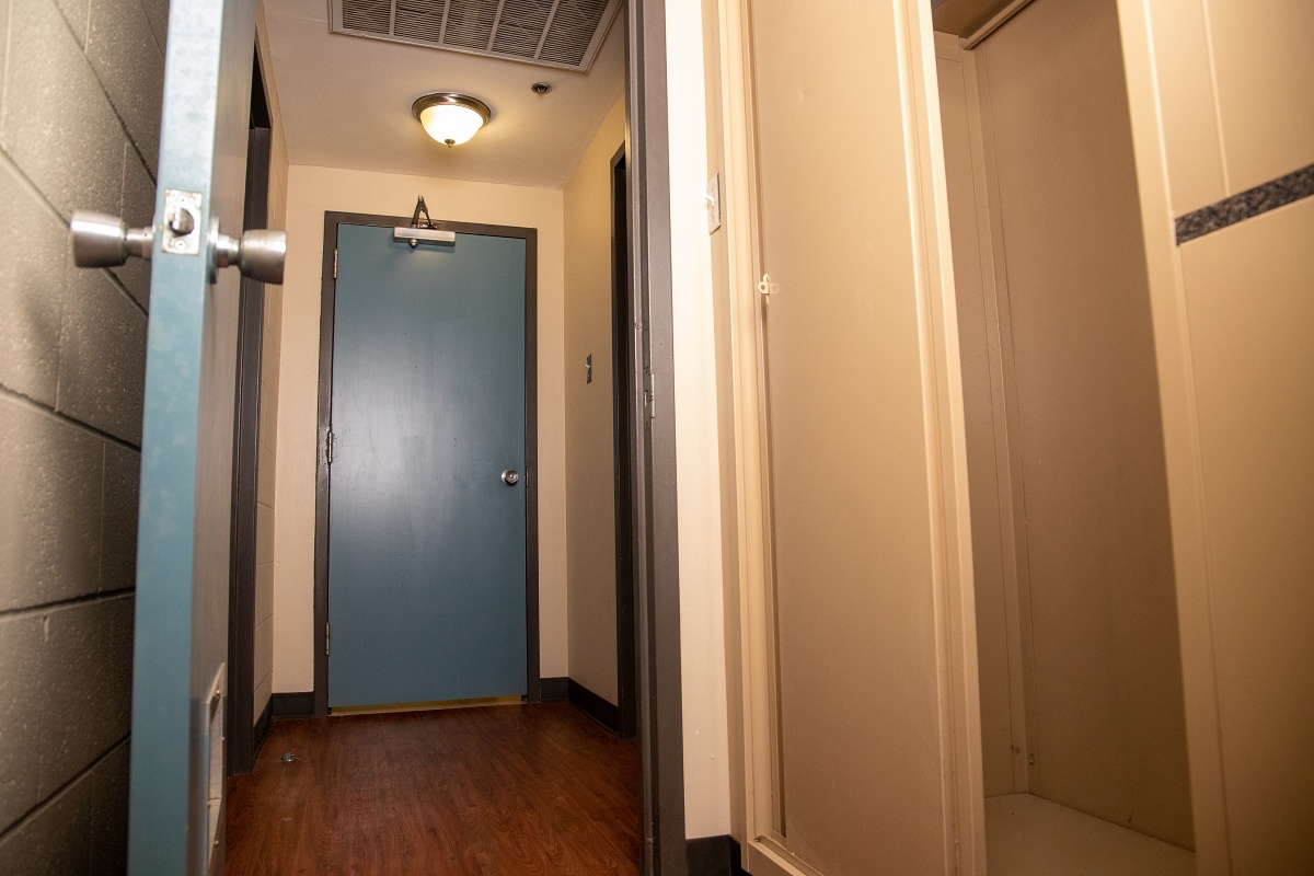 UTRGV Department of Housing and Residence Life dorm room interiors at Heritage Hall in Edinburg, Texas.