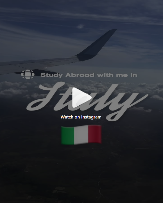 Study Abroad with me in Italy