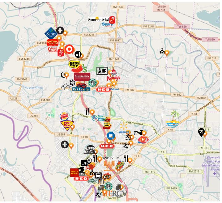 amenities near brownsville campus