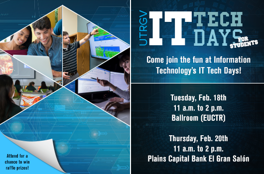 UTRGV IT Tech Days for Students post content graphic