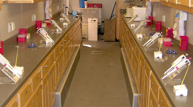Image showcasing the inside of the mobile bus