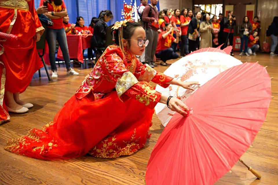 The theme for this year’s Chinese Lunar New Year celebration, held Feb. 22 at the UTRGV Edinburg Campus, was “The Year of the Dog.” Organized by International Admissions and Student Services, this is the third year UTRGV has hosted a special Lunar New Year celebration for its students. Volunteers from the department, and from the Association of National Students, the Chinese Language and Culture Association and visiting scholars made the event possible. The festival included a traditional Chinese meal, a dragon dance, games, live musical performances, a wishing tree station and a Chinese and Korean calligraphy table. (UTRGV Photo by Paul Chouy)