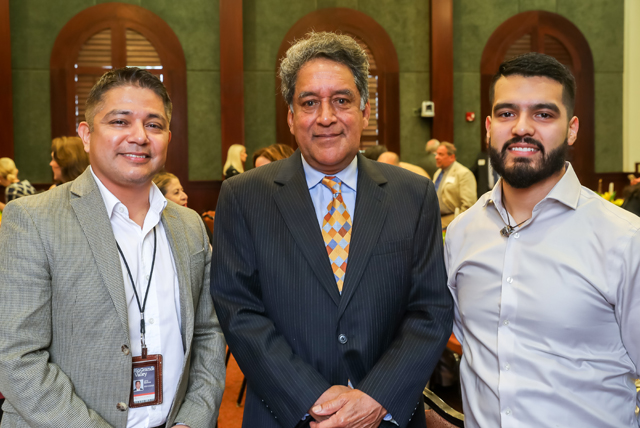 UTRGV Endowment donor Jorge Estrada (at center)