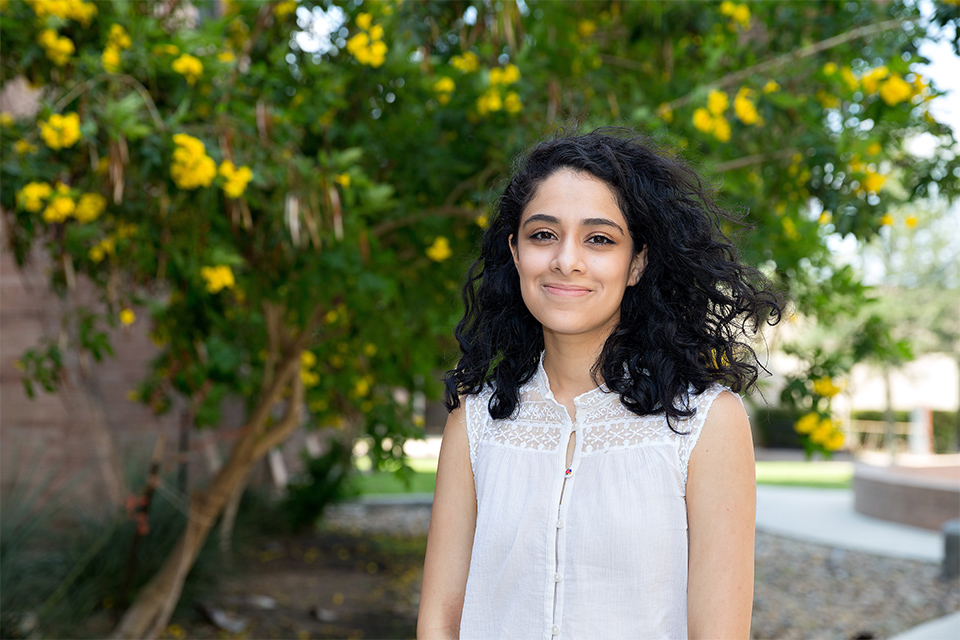 Karina Guerrero, an Edinburg resident who graduated from UTRGV in December with a Bachelor of Arts in Political Science, has received the prestigious Fulbright English Teaching Assistantship (ETA) and will travel to Galicia, Spain, in September where she will spend a year teaching English and honing her Spanish-language skills. (UTRGV Photo by Paul Chouy)